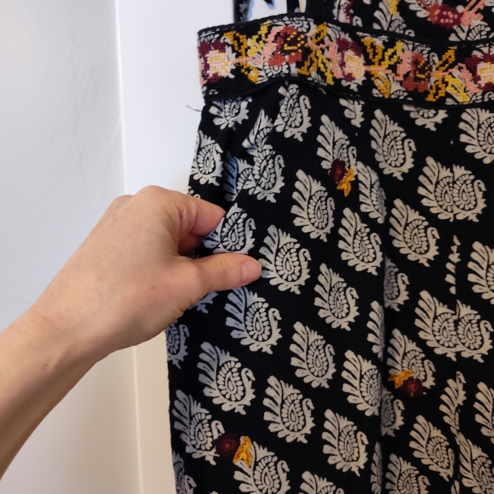 Anthropologie Embroidered Wide Leg Jumpsuit - Picture 13 of 16